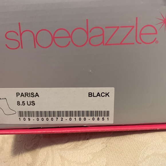 Size 9 Shoe Dazzle black suede "Parisa" platform booties $26 - Picture 6 of 6
